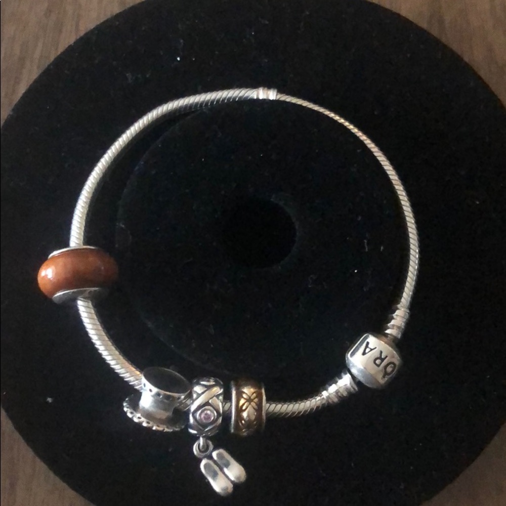 Pandora bracelet and charms